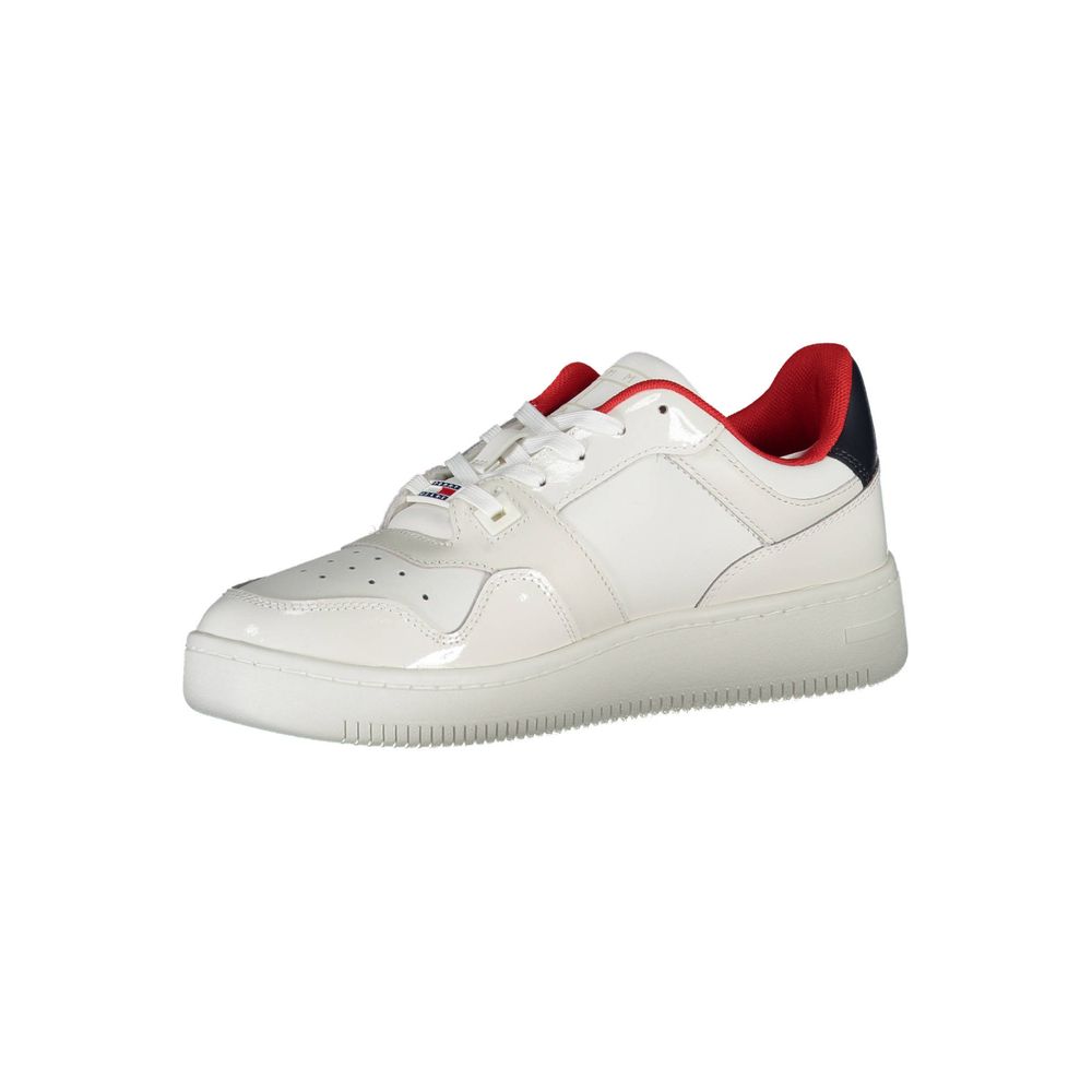 Tommy Hilfiger Contrast Lace-Up Sneakers in White