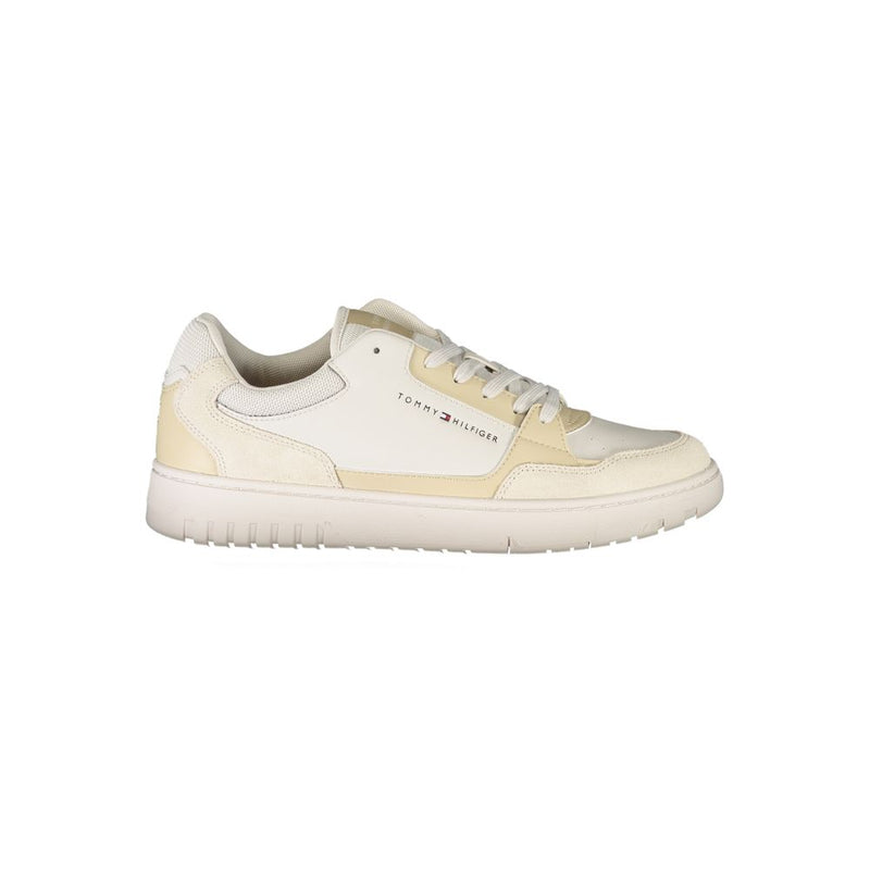 Tommy Hilfiger Beige Contrast Lace-Up Sports Sneakers