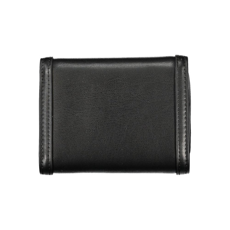 Tommy Hilfiger Sleek Black Double-Spaced Wallet with Logo