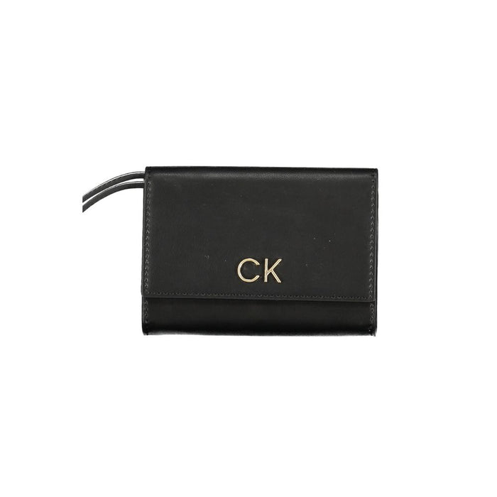 Calvin Klein Sleek Compact Designer Wallet in Black