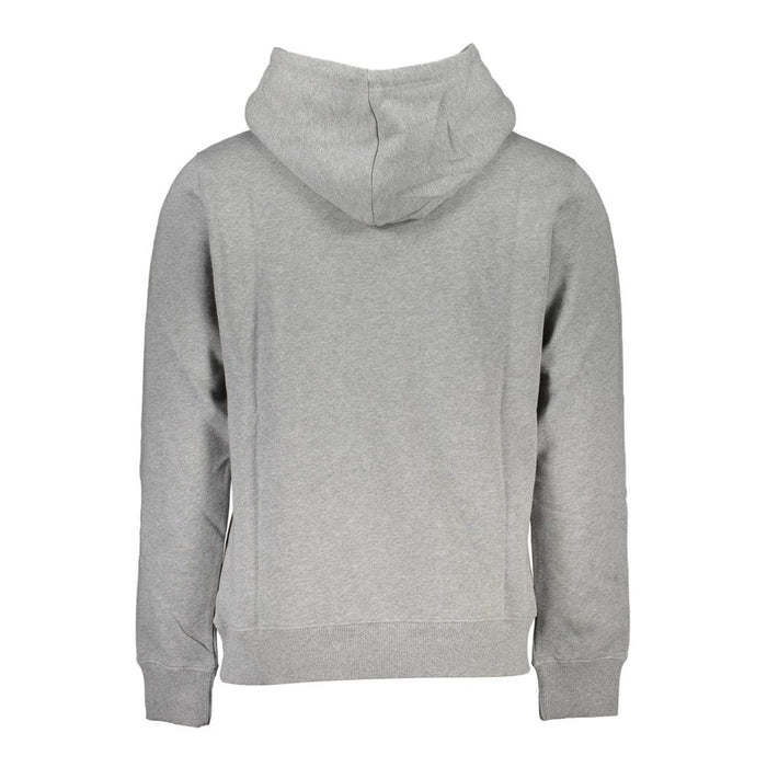 Calvin Klein Elegant Gray Long Sleeve Hooded Sweatshirt