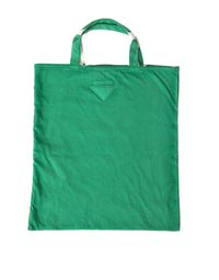 Prada Elegant Green Fabric Tote Bag