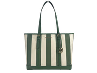 Michael Kors Jet Set Travel Large TZ Shoulder PVC Tote Bag Purse Fern Green