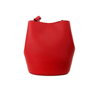Burberry – Lorne – Kleine Umhängetasche aus genarbtem Leder in Rot
