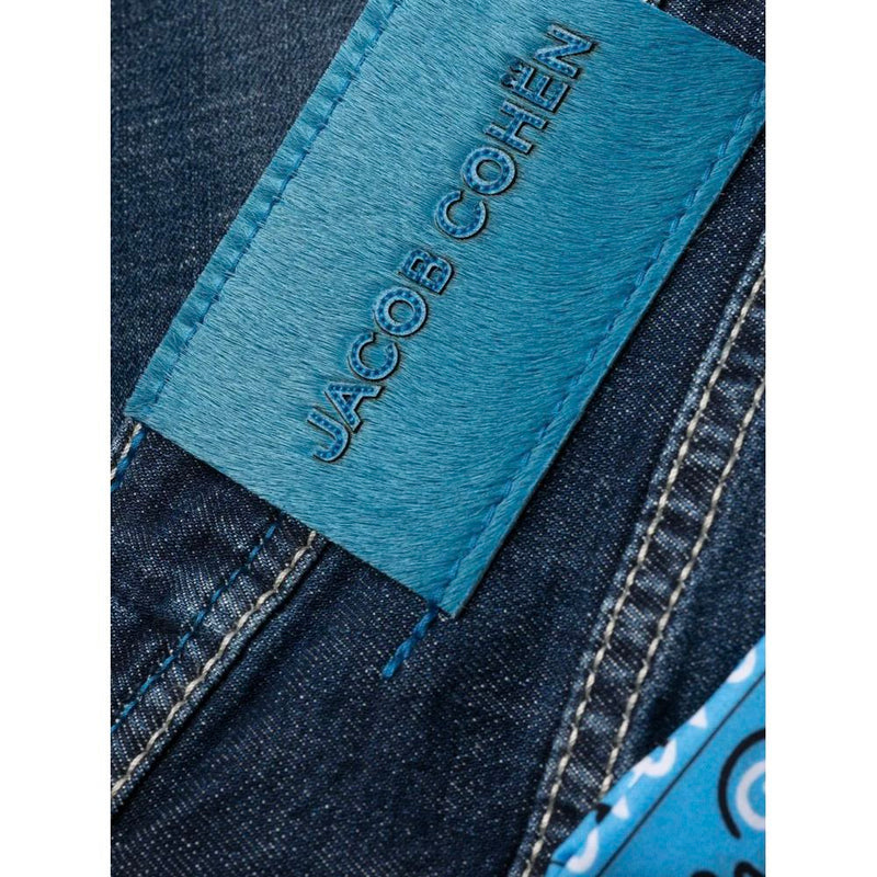 Jacob Cohen Exclusive Indigo Straight Leg Jeans with Bandana Detail