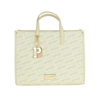 Plein Sport Stunning White Tote Bag with Cross Belt