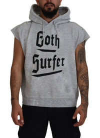 Dsquared² Light Gray Cotton Short Sleeves Hooded T-shirt