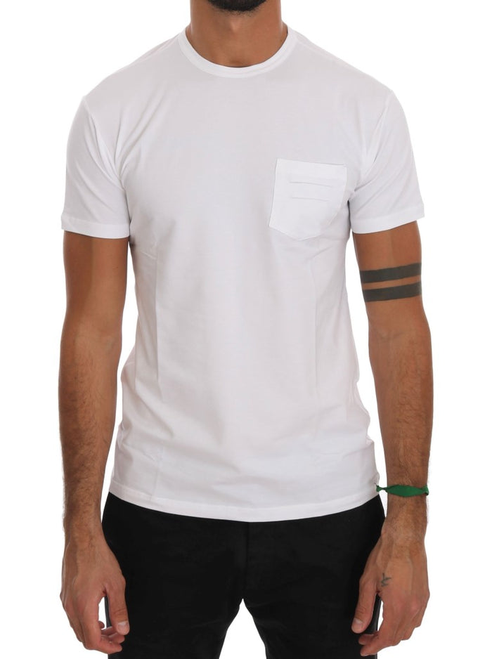 Daniele Alessandrini Elegantes weißes Baumwoll-T-Shirt mit Rundhalsausschnitt