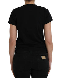 Balenciaga Black Cotton Logo Crew Neck Short Sleeves T-shirt