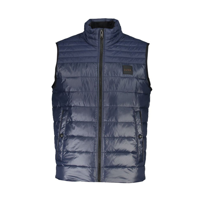 Hugo Boss Sleek Sleeveless Zip Jacket with Logo Detail