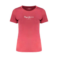 Pepe Jeans Red Cotton Tops & T-Shirt