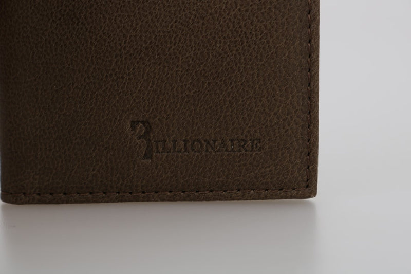 Billionaire Italian Couture Elegante Herren-Geldbörse aus Leder in Braun