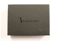 Billionaire Italian Couture Exquisite Herren-Geldbörse aus schwarzem Leder