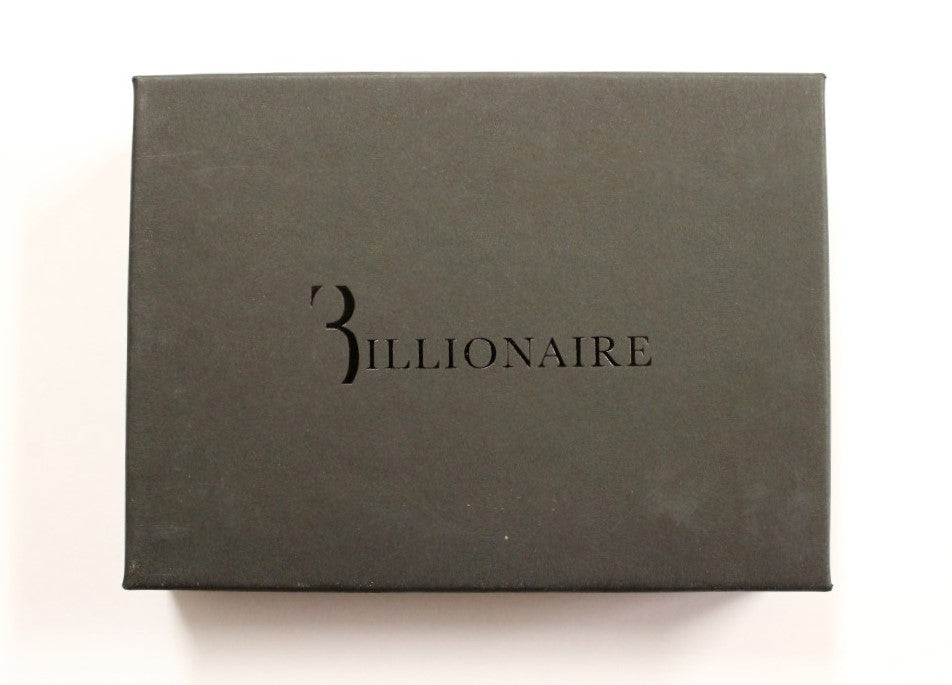 Billionaire Italian Couture Elegante Herren-Geldbörse aus blauem Leder