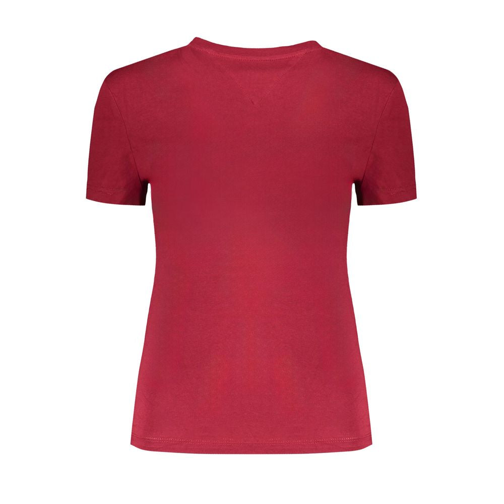 Tommy Hilfiger Red Cotton Tops & T-Shirt