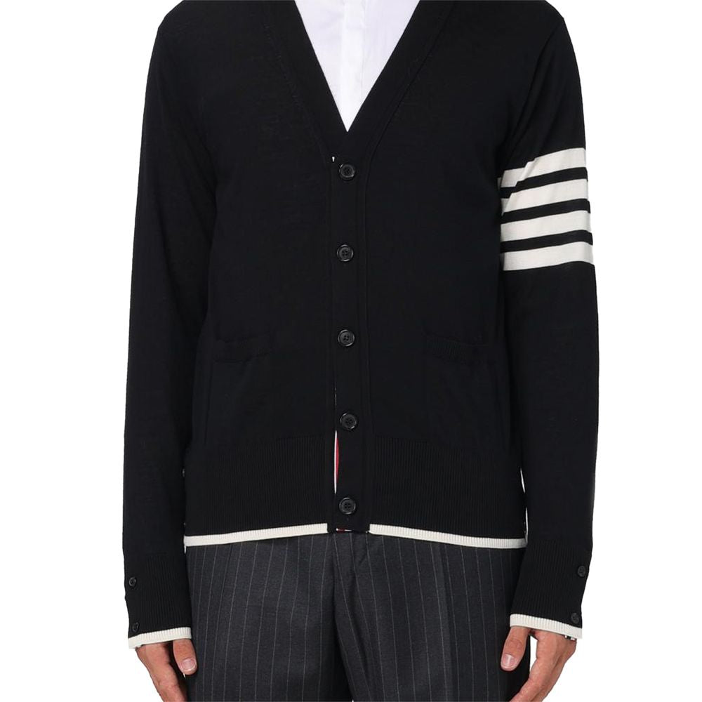 Thom Browne Black Wool Cardigan