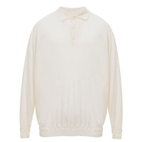 Brioni White Cashemere Polo Shirt