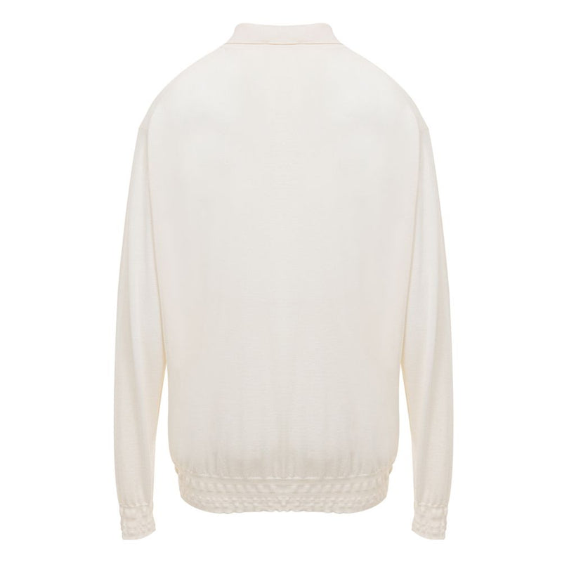 Brioni White Cashemere Polo Shirt