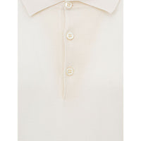 Brioni White Cashemere Polo Shirt