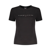 Tommy Hilfiger Black Cotton Tops & T-Shirt