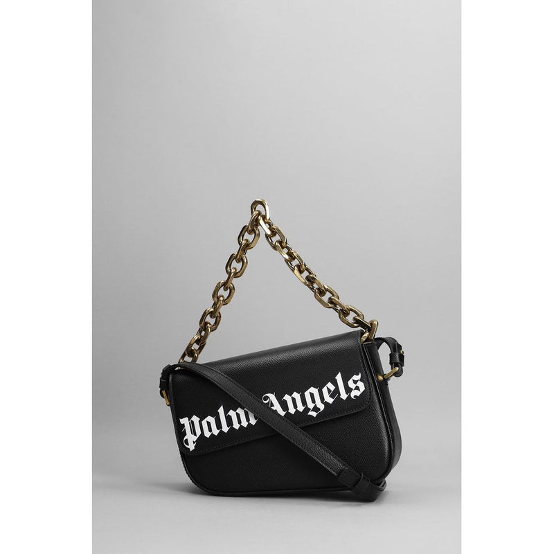 Palm Angels Black Leather Crossbody Bag