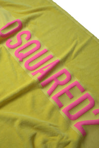 Dsquared² – Strandtuch mit Logo in Sonnengelb