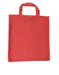 Prada Chic Einkaufstasche aus rotem und weißem Stoff