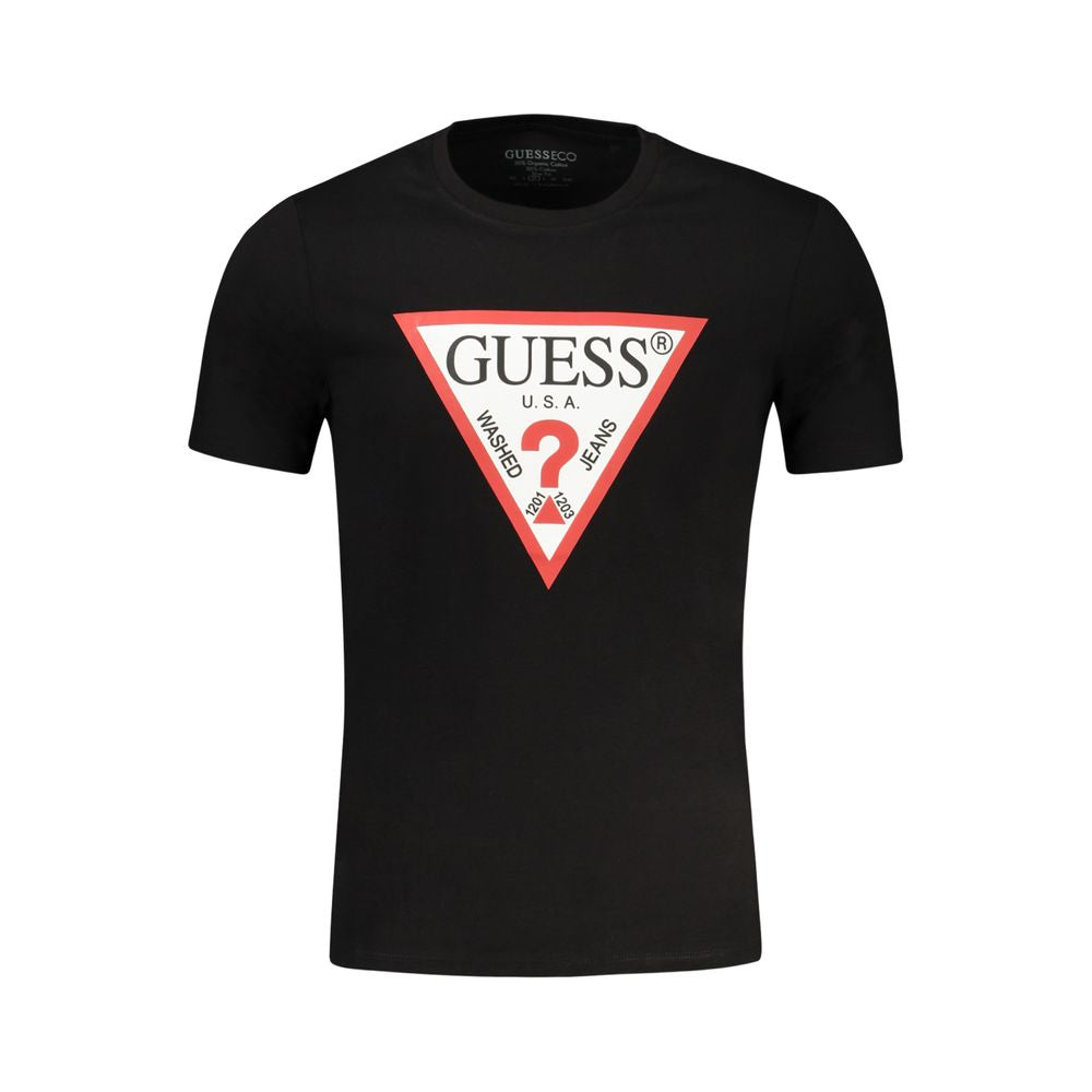 Guess Jeans Black Cotton T-Shirt