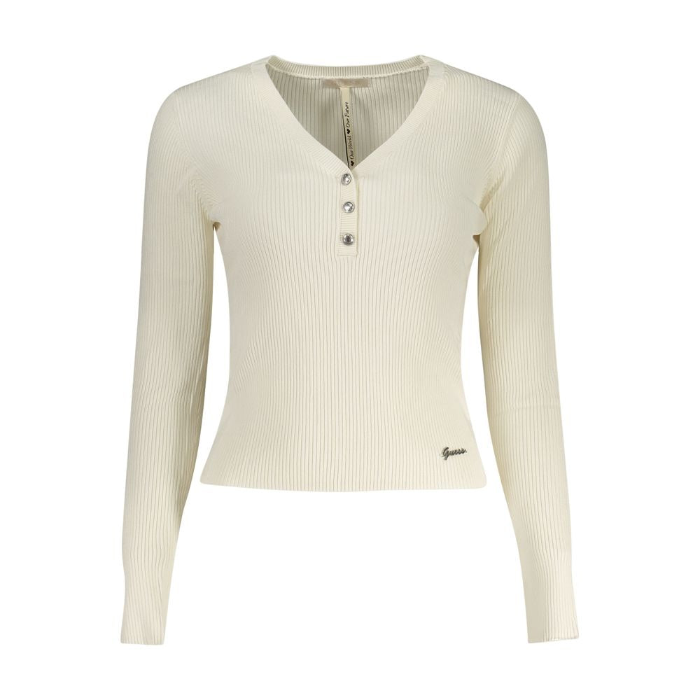 Guess Jeans White Viscose Sweater