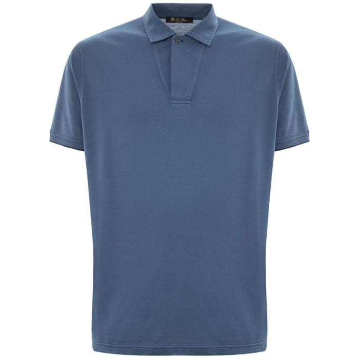 Loro Piana Light Blue Cotton Polo Shirt