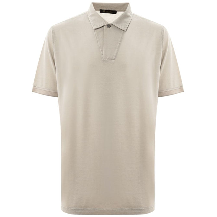 Loro Piana Gray Cotton Polo Shirt