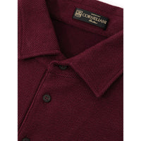 Corneliani Bordeaux Cotton Polo Shirt