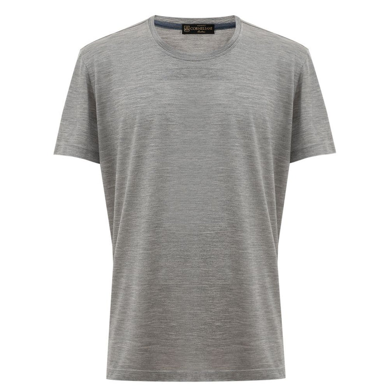 Corneliani Gray Silk T-Shirt