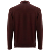 Corneliani Bordeaux Wool Polo Shirt