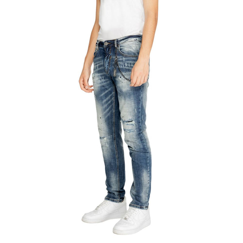 Icon Blue Cotton Jeans & Pant