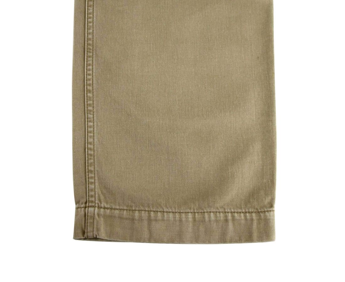 Hellbraune Hose aus gewaschener Baumwolle mit Gucci-Print