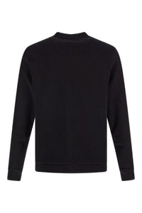 Hugo Boss Elegant Black Cotton Round Neck Sweatshirt