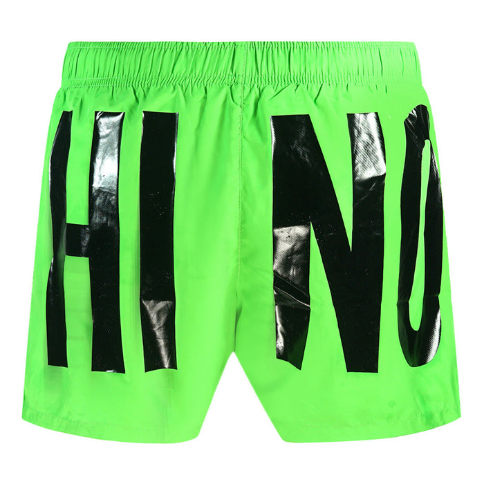 Moschino Mens 5B6142335 0398 Swim Shorts Green