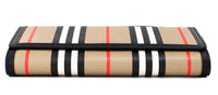 Burberry – Hannah Icon Stripe Archive – Umhängetasche aus schwarzem E-Canvas-Leder