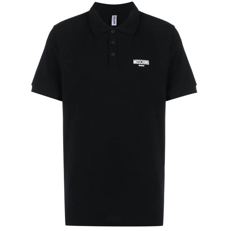 Moschino Small Swim Logo Black Polo Shirt S