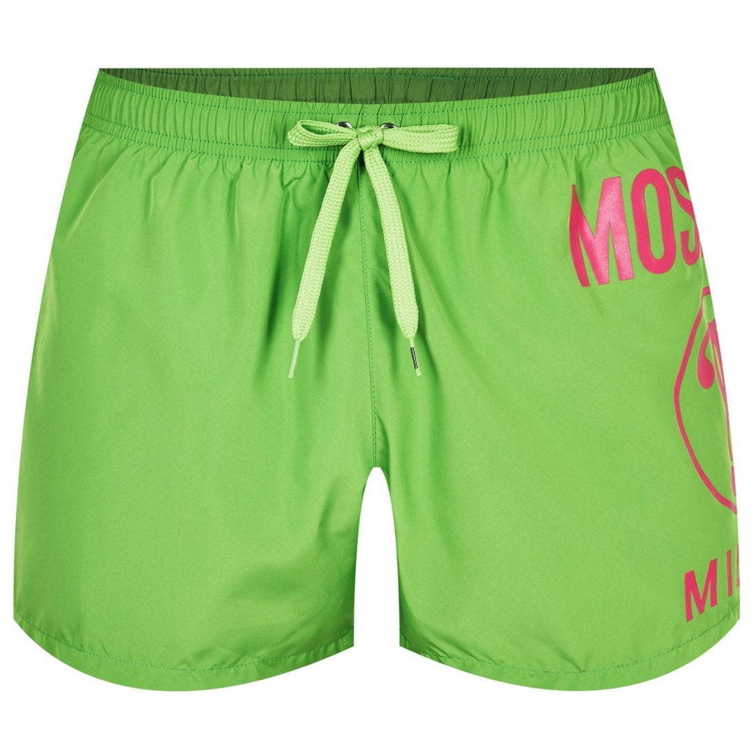 Moschino Large Milano Logo Green Short Swim Shorts S