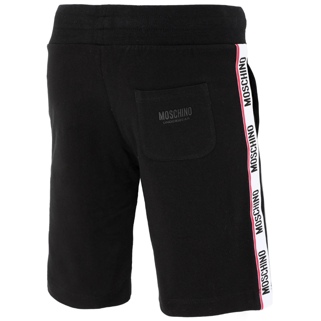 Moschino Branded Tape Legs Black Shorts XS