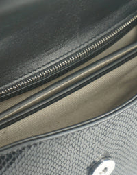 Jimmy Choo Black Leather Top Handle Shoulder Bag