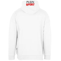 Plein Sport Patch Logo Taped Hood White Hoodie M