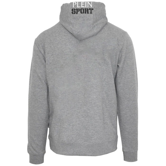 Plein Sport Patch Logo Taped Hood Grey Hoodie S