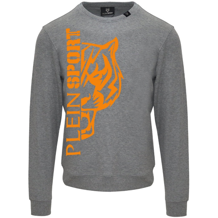 Plein Sport Large Bold Tiger Logo Grey Jumper S