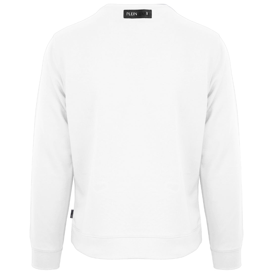 Plein Sport Large Branded Logo Tiger White Jumper S