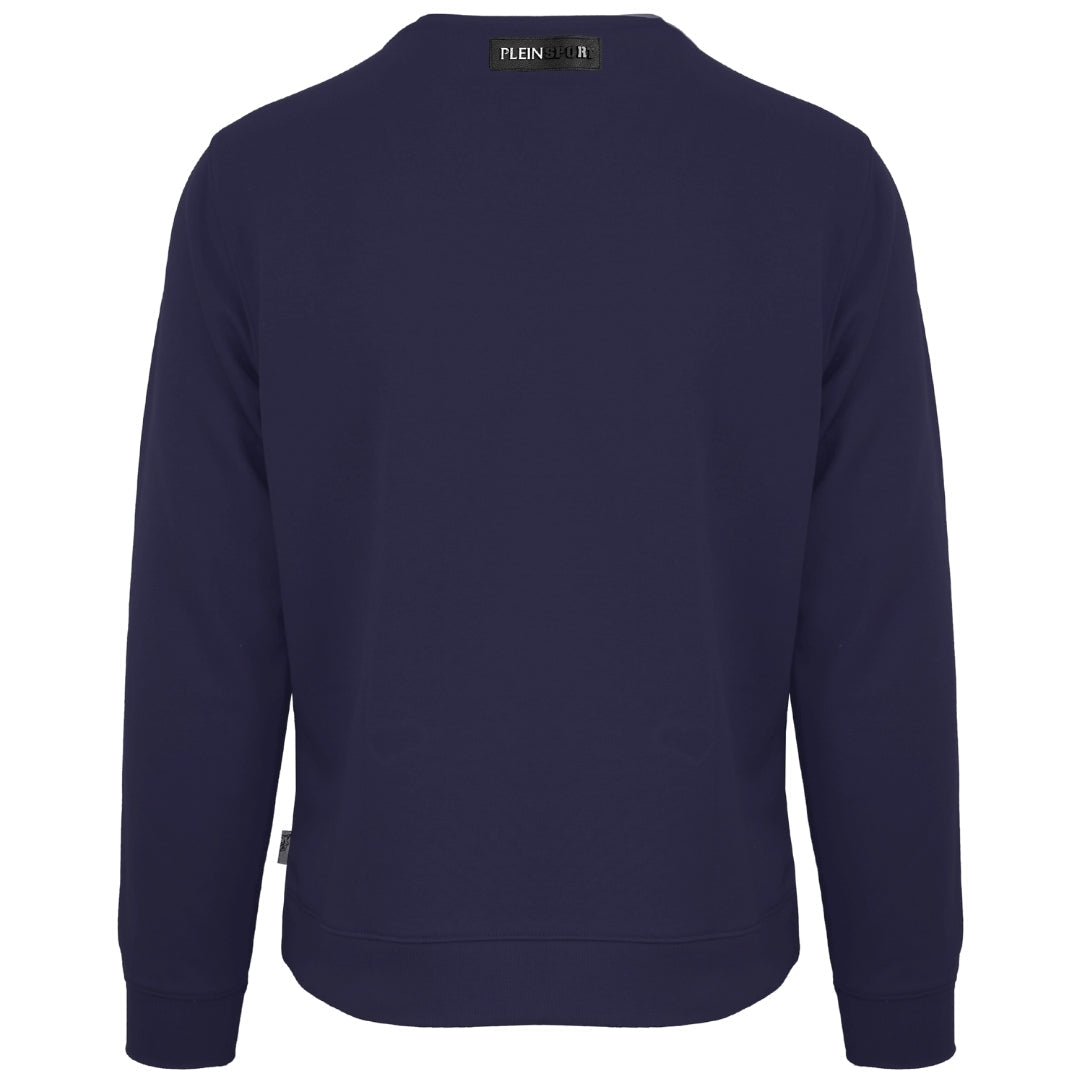 Plein Sport Large Branded Logo Tiger Navy Blue Jumper S