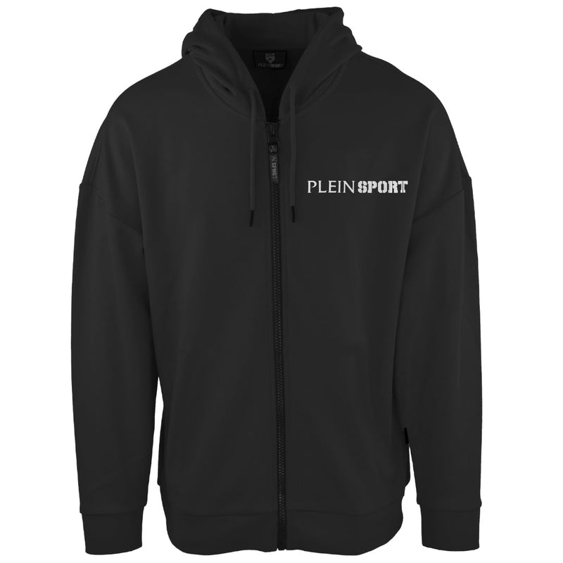 Plein Sport Logo On Back Zip-Up Black Hoodie S