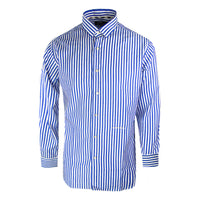 Aquascutum Striped Pattern Long Sleeve Blue Shirt